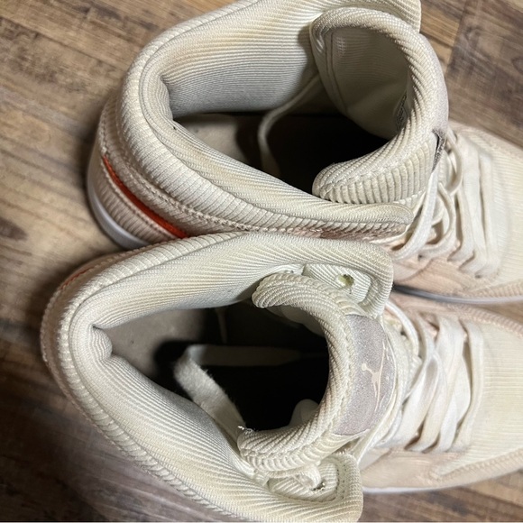 Jordan 1 Mid SE Sail Orange Quartz Corduroy Sneakers Womens Size 9.5 - Picture 7 of 10